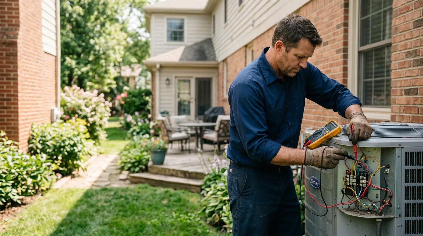 HVAC technician working near Jamestown, PA